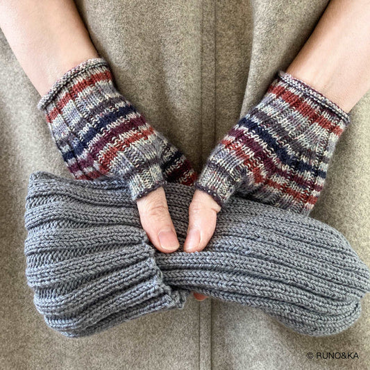 Caciula si manusi tricotate manual