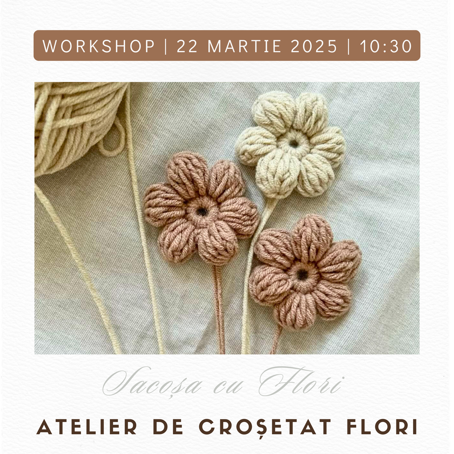 Atelier de Crosetat Flori pentru Incepatori